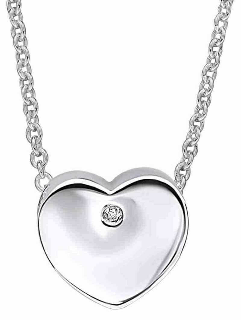 Collier coeur diamant pour enfant en argent 925