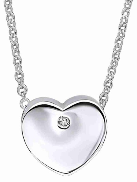 Mon-bijou - D5356 - Collier coeur diamant pour enfant en argent 925