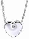 Collier coeur diamant pour enfant en argent 925