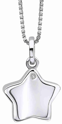 Collier étoile diamant pour enfant en argent 925