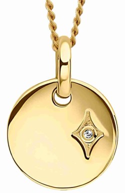 Mon-bijou - D5362 - Collier étoile diamant pour enfant plaqué or en argent 925