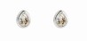 Boucle d'oreille topaze blanche en argent 925