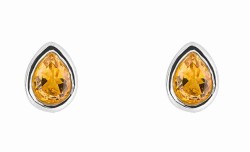 Mon-bijou - D6390 - Boucle d'oreille citrine jaune en argent 925
