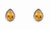 Boucle d'oreille citrine jaune en argent 925