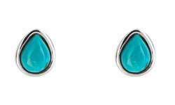 Mon-bijou - D6391 - Boucle d'oreille turquoise en argent 925