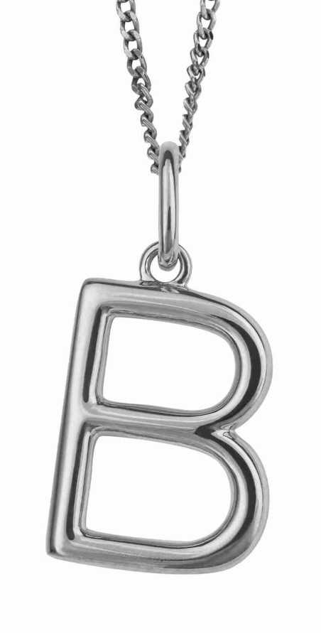 Collier lettre B en argent 925