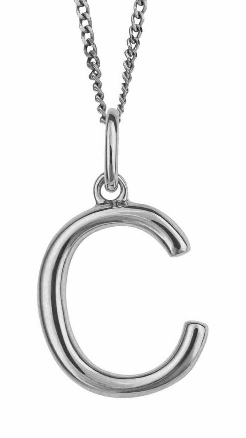 Collier lettre C en argent 925