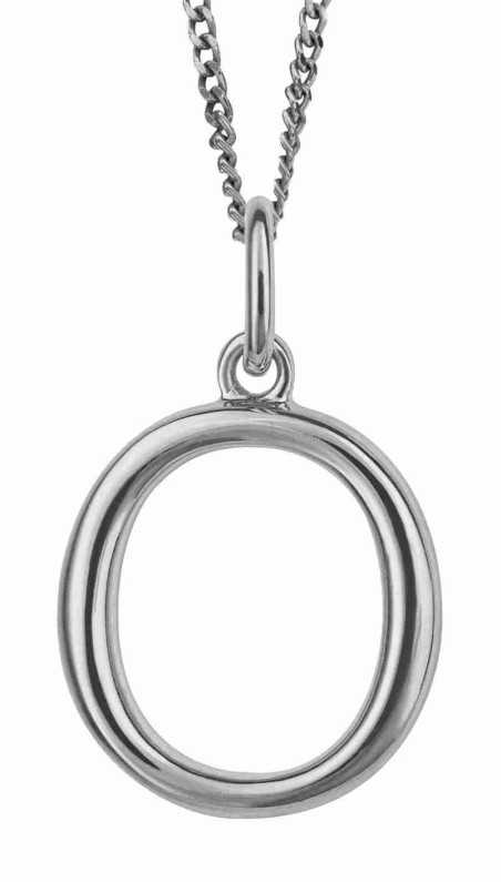 Collier lettre O en argent 925