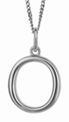 Collier lettre O en argent 925