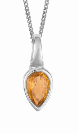 Collier citrine plaqué...