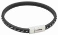 Bracelet cuir de vachette véritable en acier inoxydable