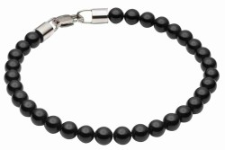 Bracelet onyx en acier...