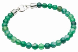 Mon-bijou - D5426 - Bracelet jade en acier inoxydable