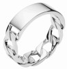 Bague chaine mixte en argent 925