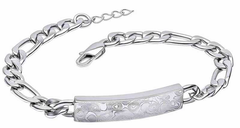 Bracelet couleur argent en acier inoxydable