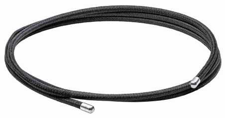 Bracelet nylon noir en acier inoxydable