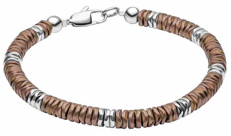 Bracelet hématite marron en acier inoxydable