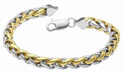 Mon-bijou - D5469 - Bracelet plaqué or en acier inoxydable