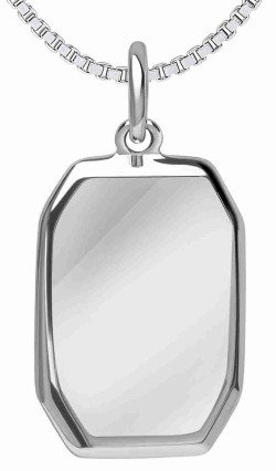 Collier plaque en argent 925