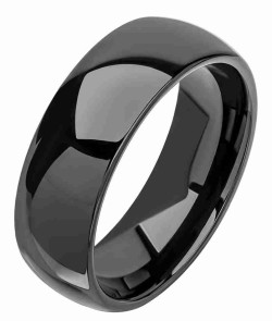 Bague émaille noir en...