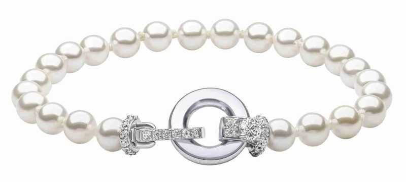 Bracelet perle et zirconium en argent 925