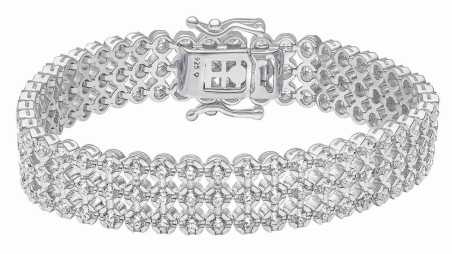 Bracelet zirconium blanc en argent 925