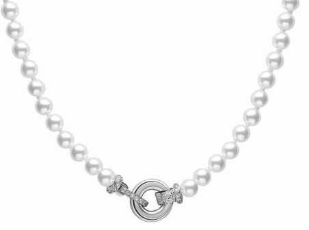 Collier zirconium et perle en argent 925