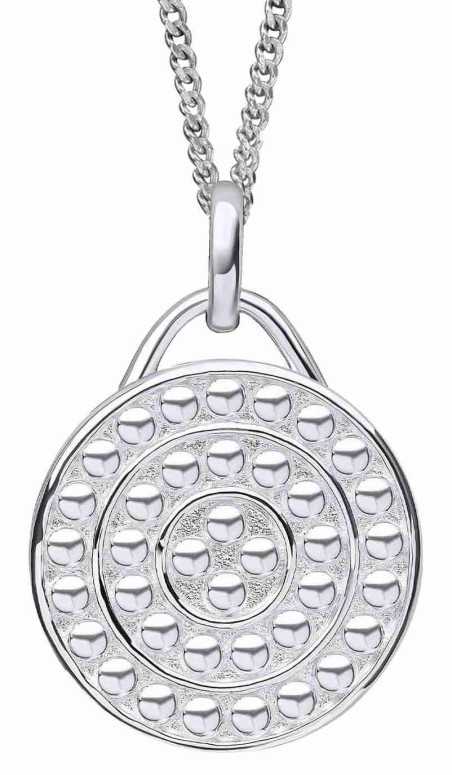 Collier cercle tendance en argent