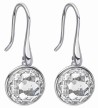 Boucle d'oreille tendance cristal en argent 925