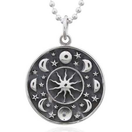 Collier cycles lunaires en argent