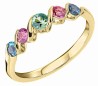 Mon-bijou - D626 - Bague saphir et tourmaline, topaze sur or 375