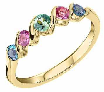 Bague saphir et tourmaline, topaze sur or 375