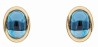 Mon-bijou - D2465 - Boucle d'oreille topaze bleue en or 375