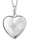 Collier pendentif cœur étoile photo en argent 925