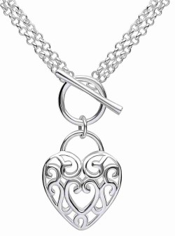 Collier cœur en argent