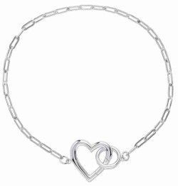 Bracelet cœur en argent 925