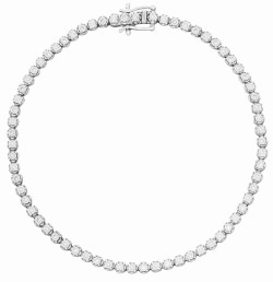 Bracelet diamants en or blanc 375