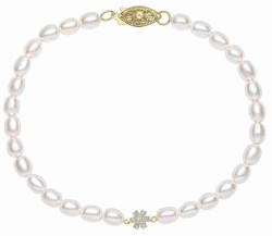 Bracelet perle d'eau douce en or