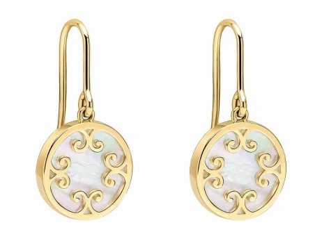 Boucle d'oreille nacre en or