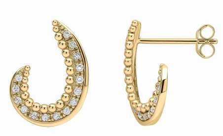 Boucle d'oreille diamants en or