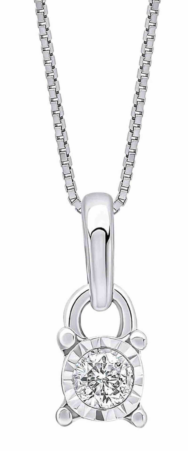 Collier diamant en or blanc 375