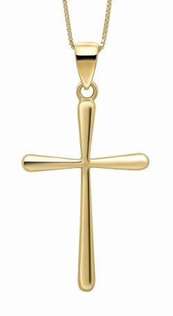 Collier croix en or 375