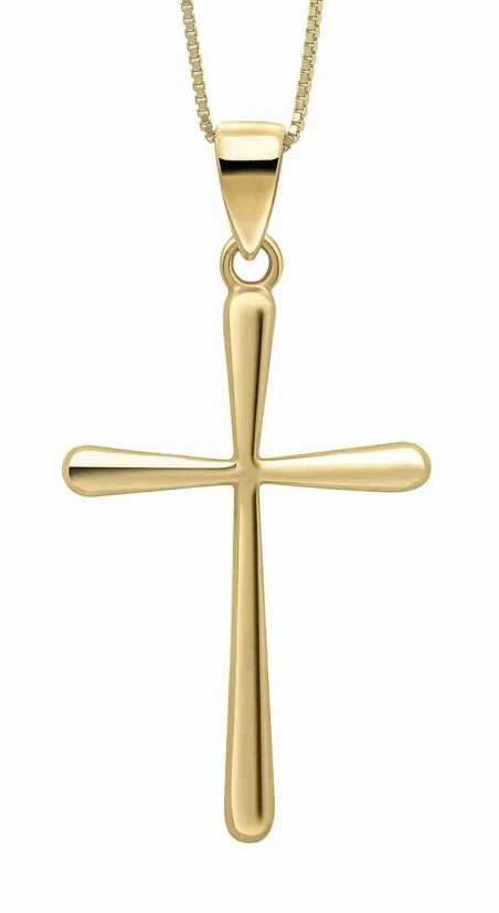 Collier croix en or 375