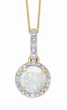 Mon-bijou - D2363 - Collier diamants et opale en or 375