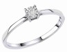 Bague diamants solitaire en or blanc 375