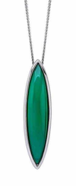 Collier onyx vert en argent...