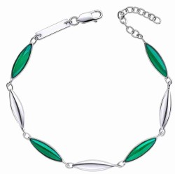 Bracelet onyx vert en...