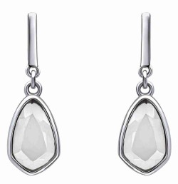 Boucle d'oreille quartz blanc en argent 925