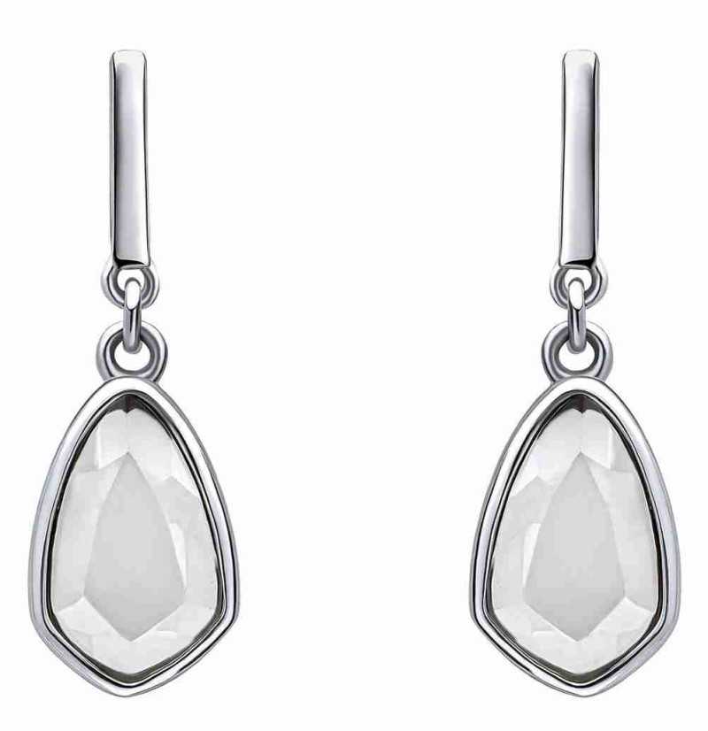 Boucle d'oreille quartz blanc en argent 925