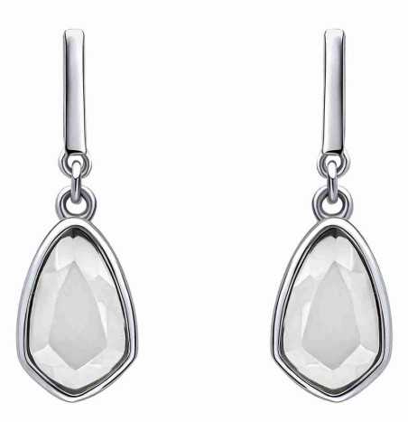 Boucle d'oreille quartz blanc en argent 925